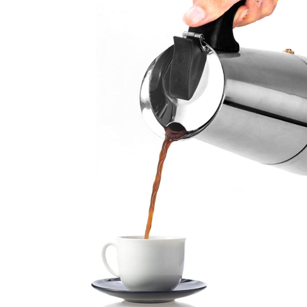 4 Cup Stainless Steel Stovetop Moka Pot M558753