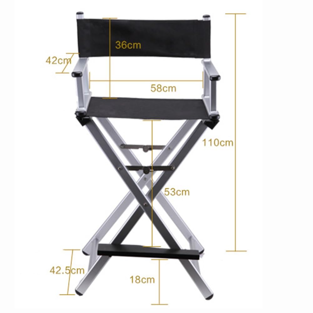Tall Folding Directors Chair with Backs 250lbs Capacity Gold U505