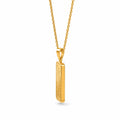 24K Yellow Gold Center Pendant with Gold Frame C856