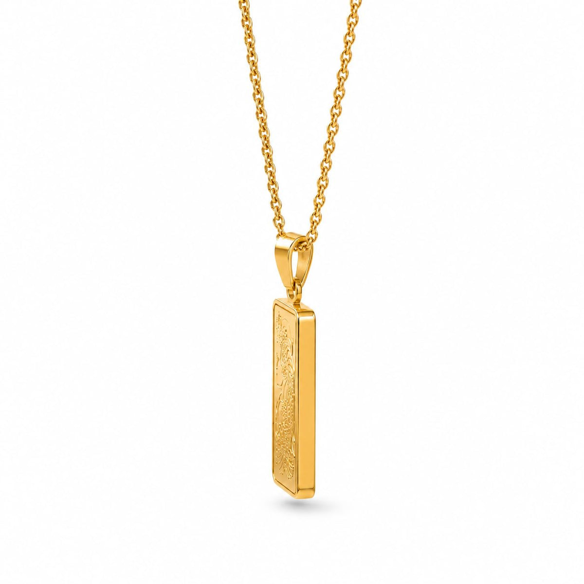 24K Yellow Gold Center Pendant with Gold Frame C856