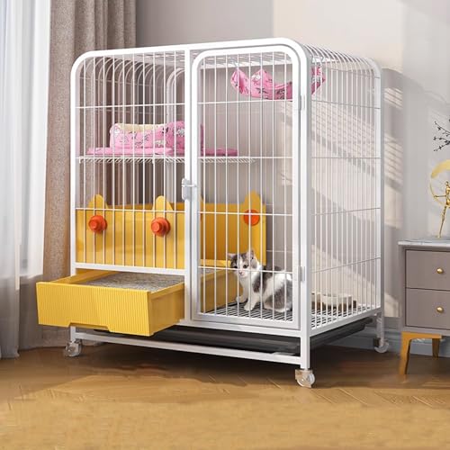 Heavy Duty Cat Cage Playpen Metal Cattery with Brake Casters X38918