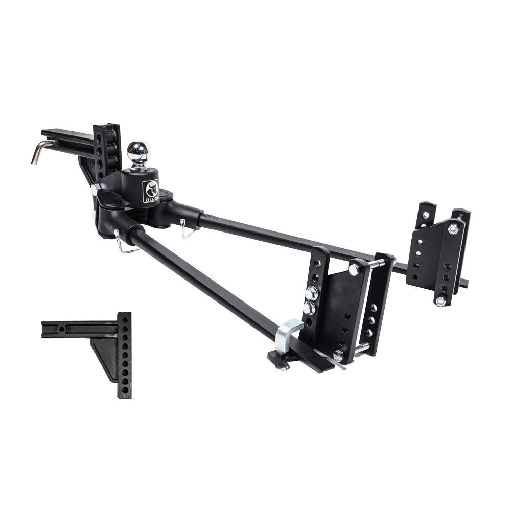 800lbs Weight Distribution Hitch with Sway Control, 9 Hole Shank, Black R887