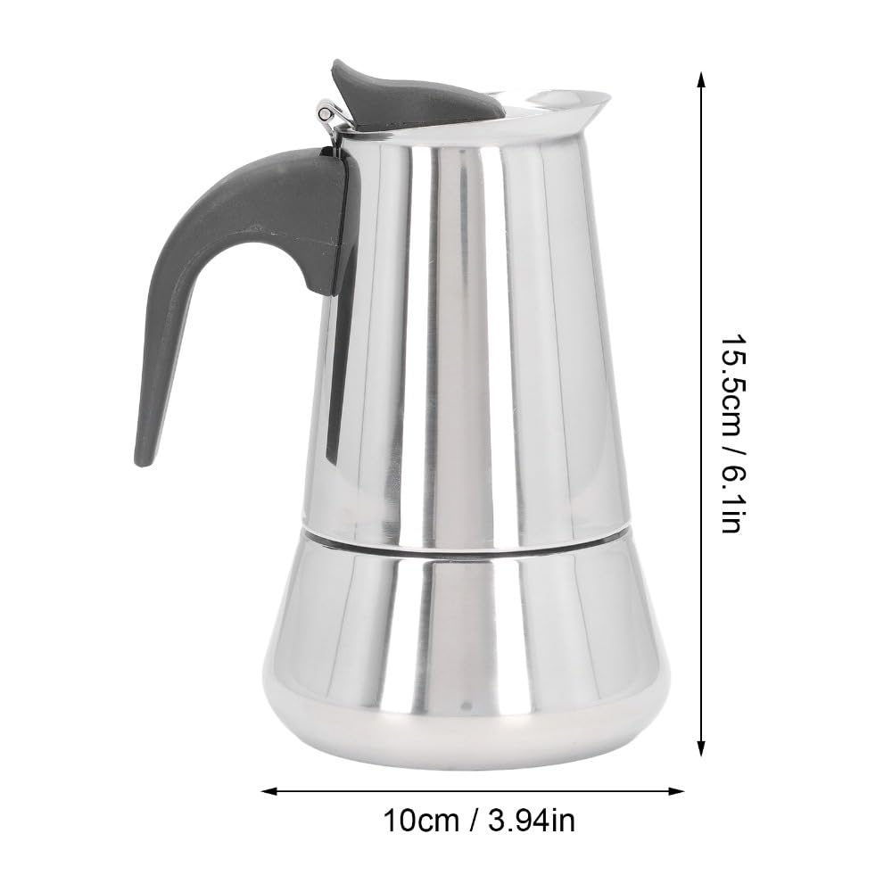 4 Cup Stainless Steel Stovetop Moka Pot M558753