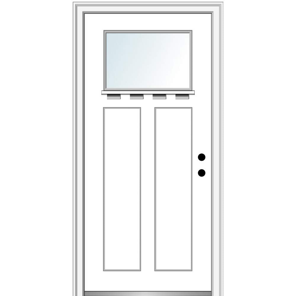 Fiberglass Left Hand Inswing Prehung Exterior Door 36" x 80" R96754