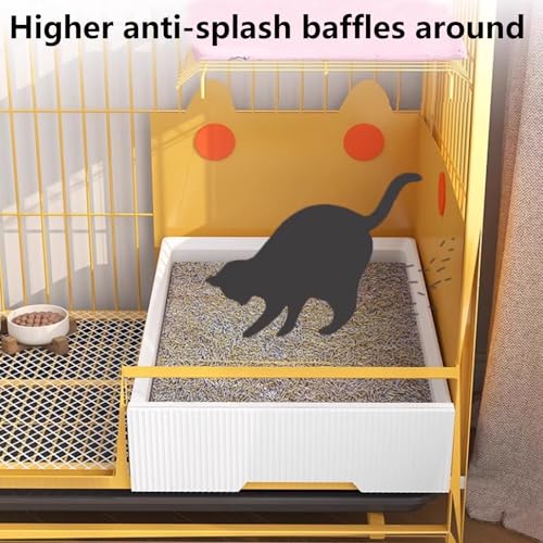 Heavy Duty Cat Cage Playpen Metal Cattery with Brake Casters X38918