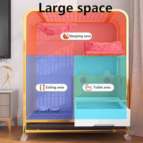 Heavy Duty Cat Cage Playpen Metal Cattery with Brake Casters X38918