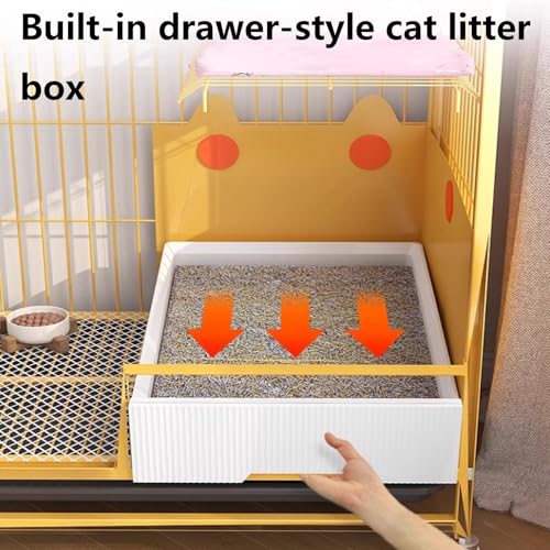 Heavy Duty Cat Cage Playpen Metal Cattery with Brake Casters X38918