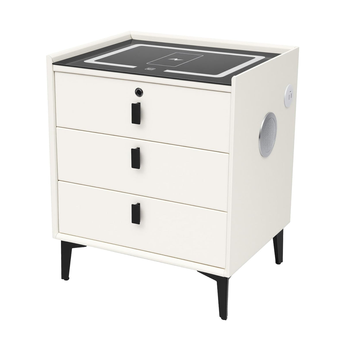 3-Drawer LED Nightstand with Wireless Charging Station E62175