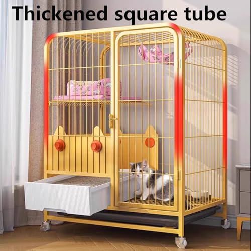 Heavy Duty Cat Cage Playpen Metal Cattery with Brake Casters X38918