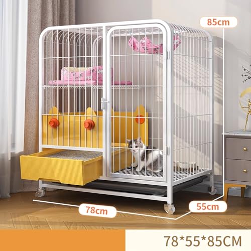 Heavy Duty Cat Cage Playpen Metal Cattery with Brake Casters X38918