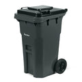 27 Gallon Wheeled Plastic Trash Can with Lid W670