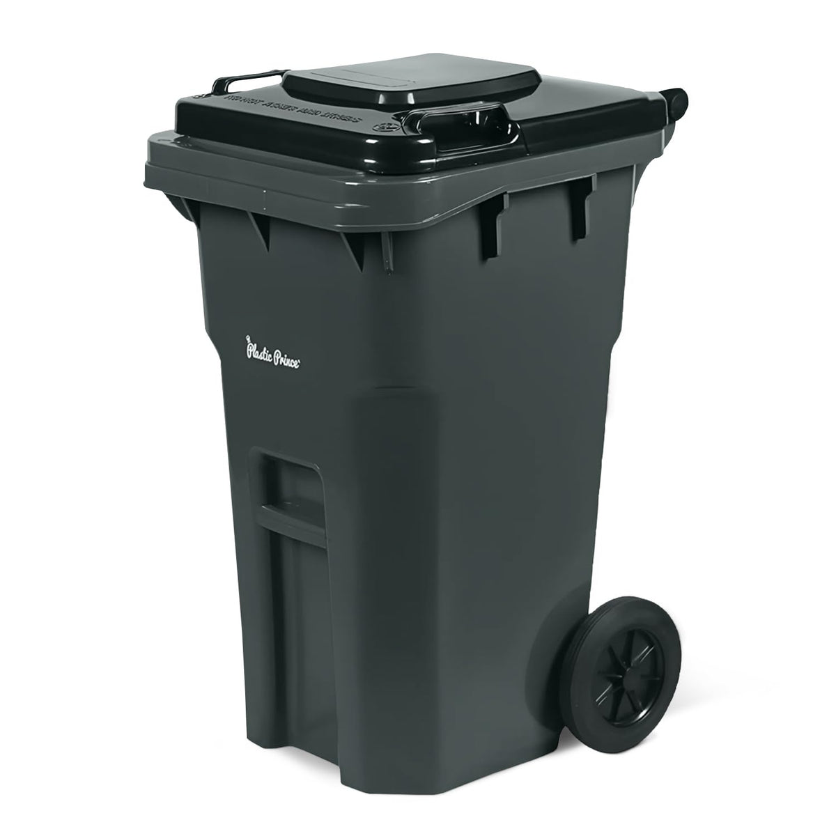 27 Gallon Wheeled Plastic Trash Can with Lid W670