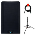 Powered 12" 2000 Watt Loudspeaker with Speaker Stand and XLR Cable N727445