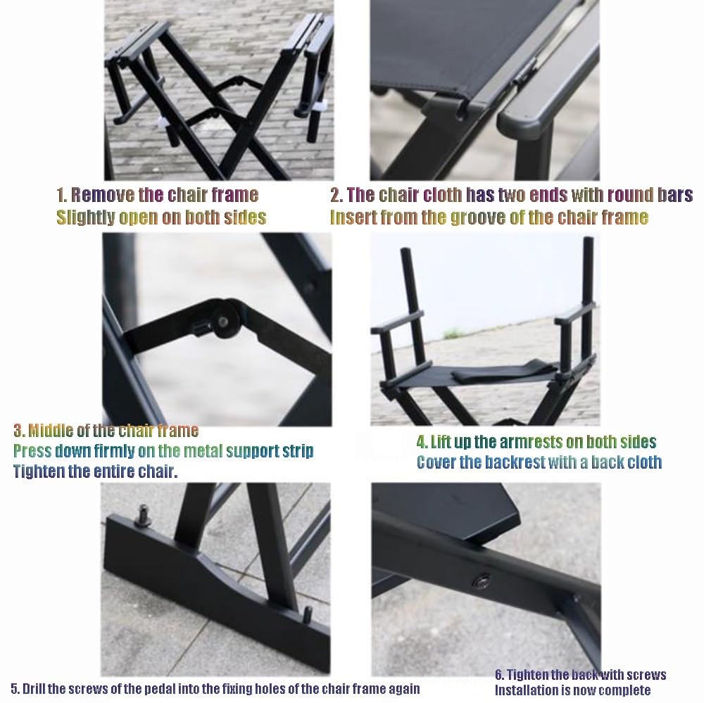 Tall Folding Directors Chair with Backs 250lbs Capacity Gold U505