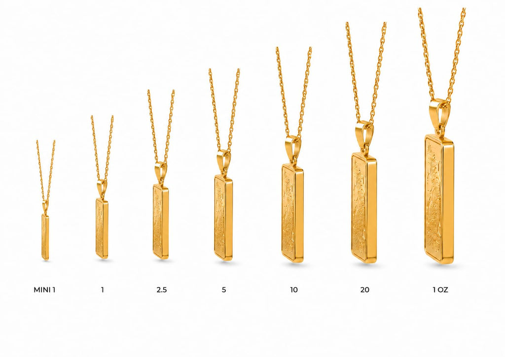 24K Yellow Gold Center Pendant with Gold Frame C856
