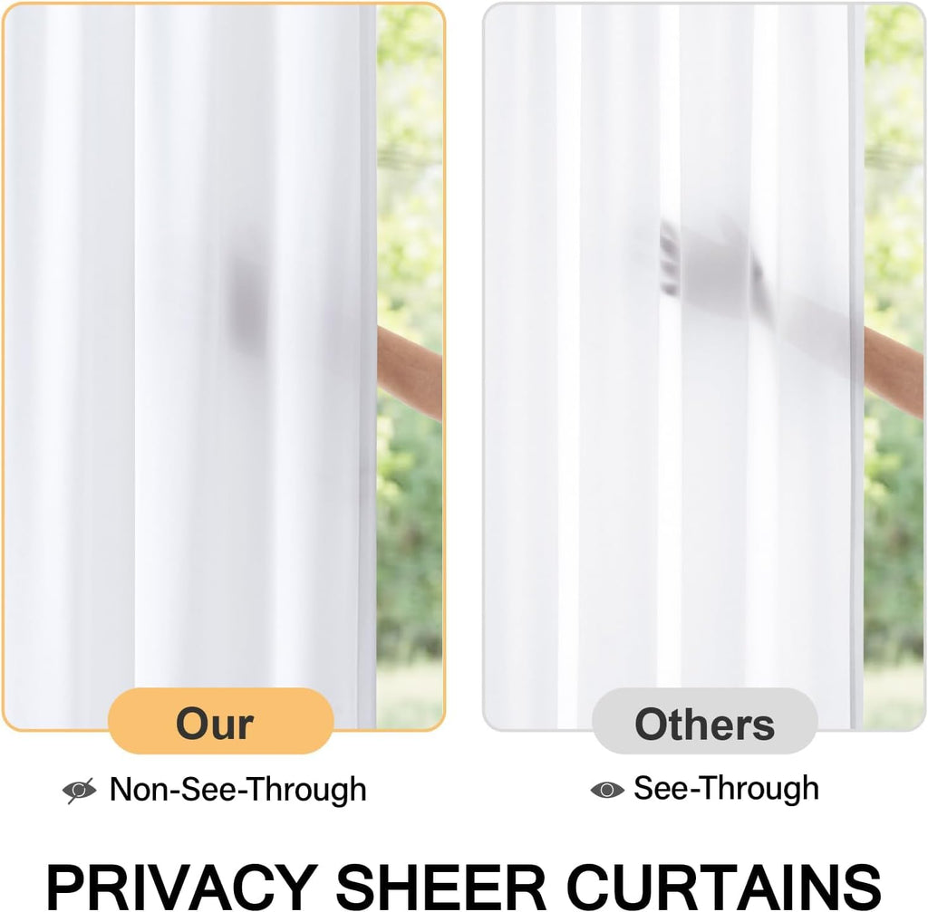 White Sidelight Curtains 2 Panels 26 x 72 inches F616
