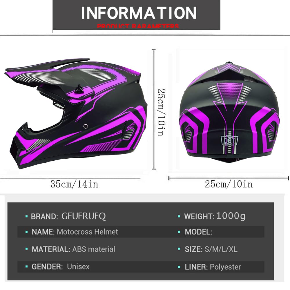 Adult Off-Road ATV Motocross Helmets with Goggles Gloves Y879