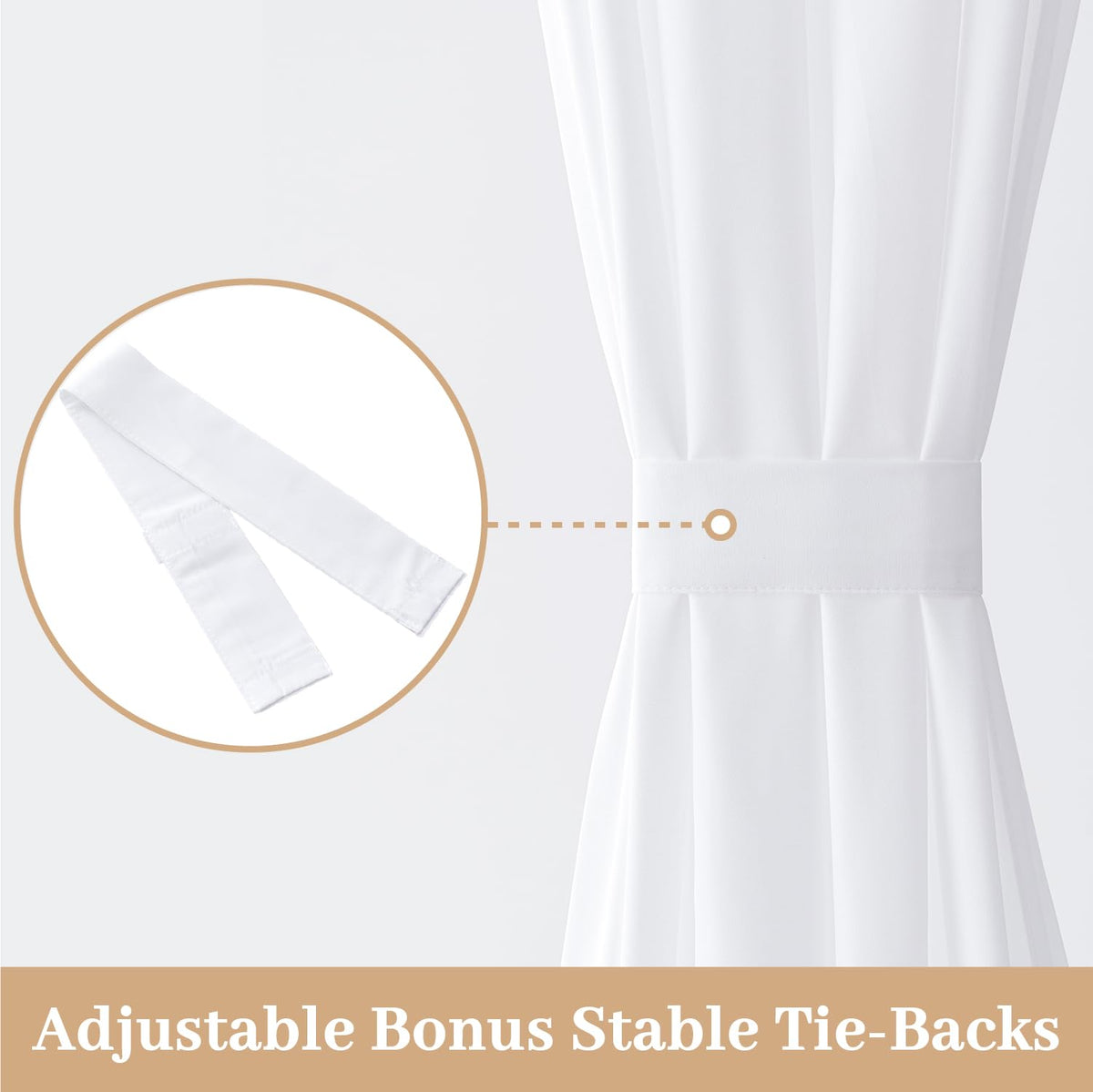 White Sidelight Curtains 2 Panels 26 x 72 inches F616