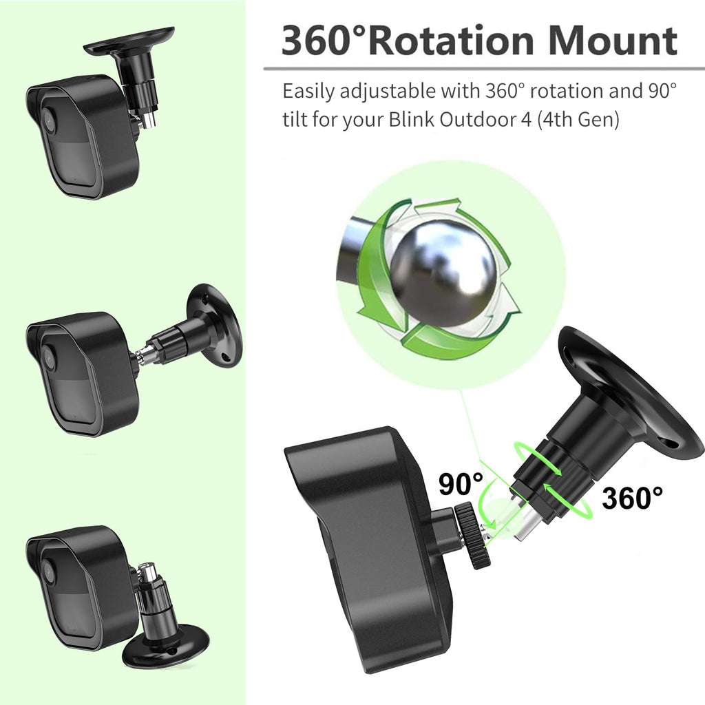 Black 2 Pack Weatherproof Adjustable Camera Mount G634