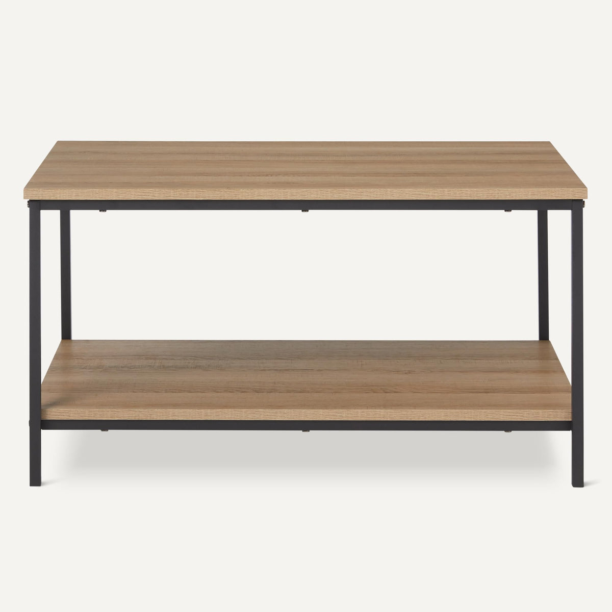 Rectangular Wooden Coffee Table with Bottom Shelf E9195