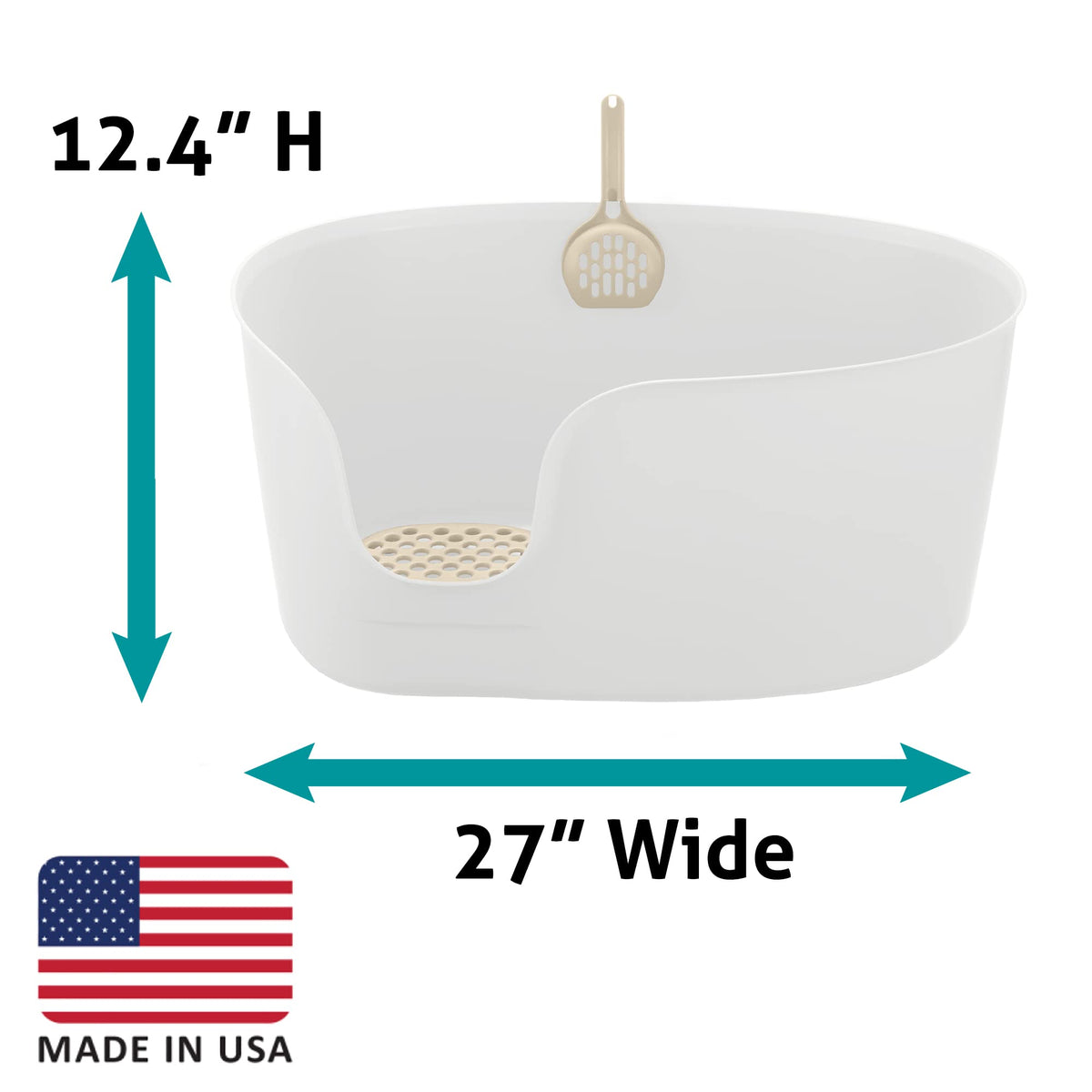 High Wall Cat Litter Box XL White S9862