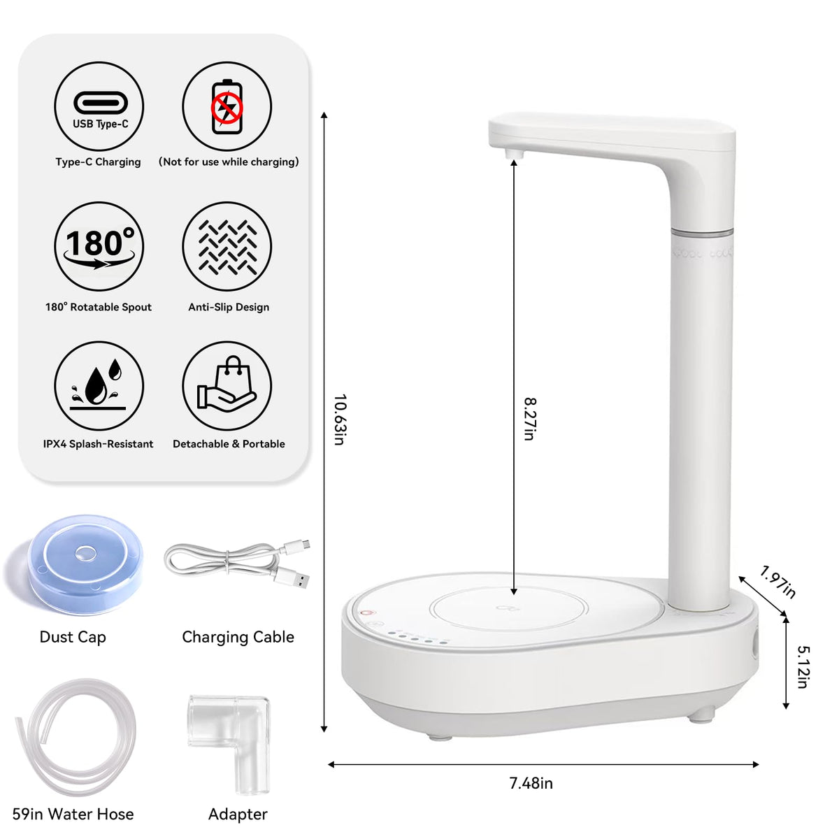 Automatic Countertop Water Dispenser for 5 Gallon Bottle T796