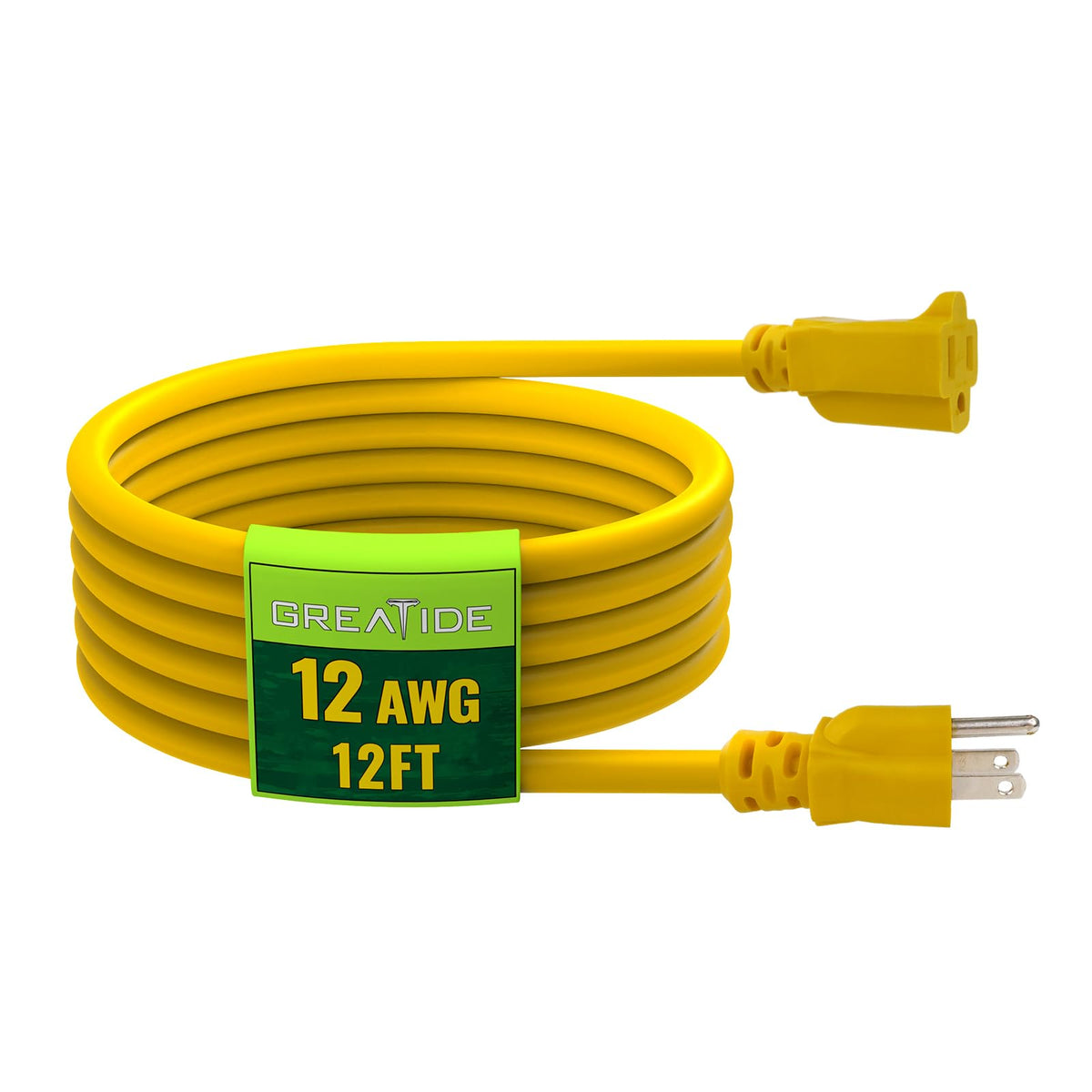 12 Ft Heavy Duty Yellow Extension Cord M10806