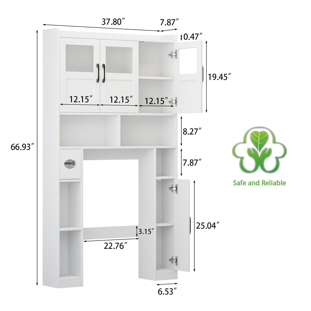 Over The Toilet Cabinet with 3 Acrylic Doors R927617