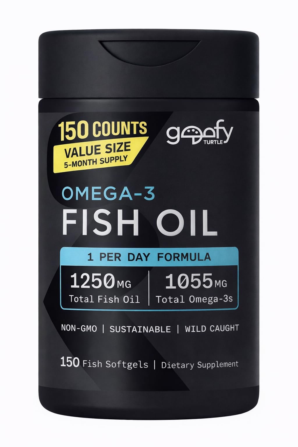 Omega-3 Fish Oil 1250 mg Softgels 150 Counts X785968
