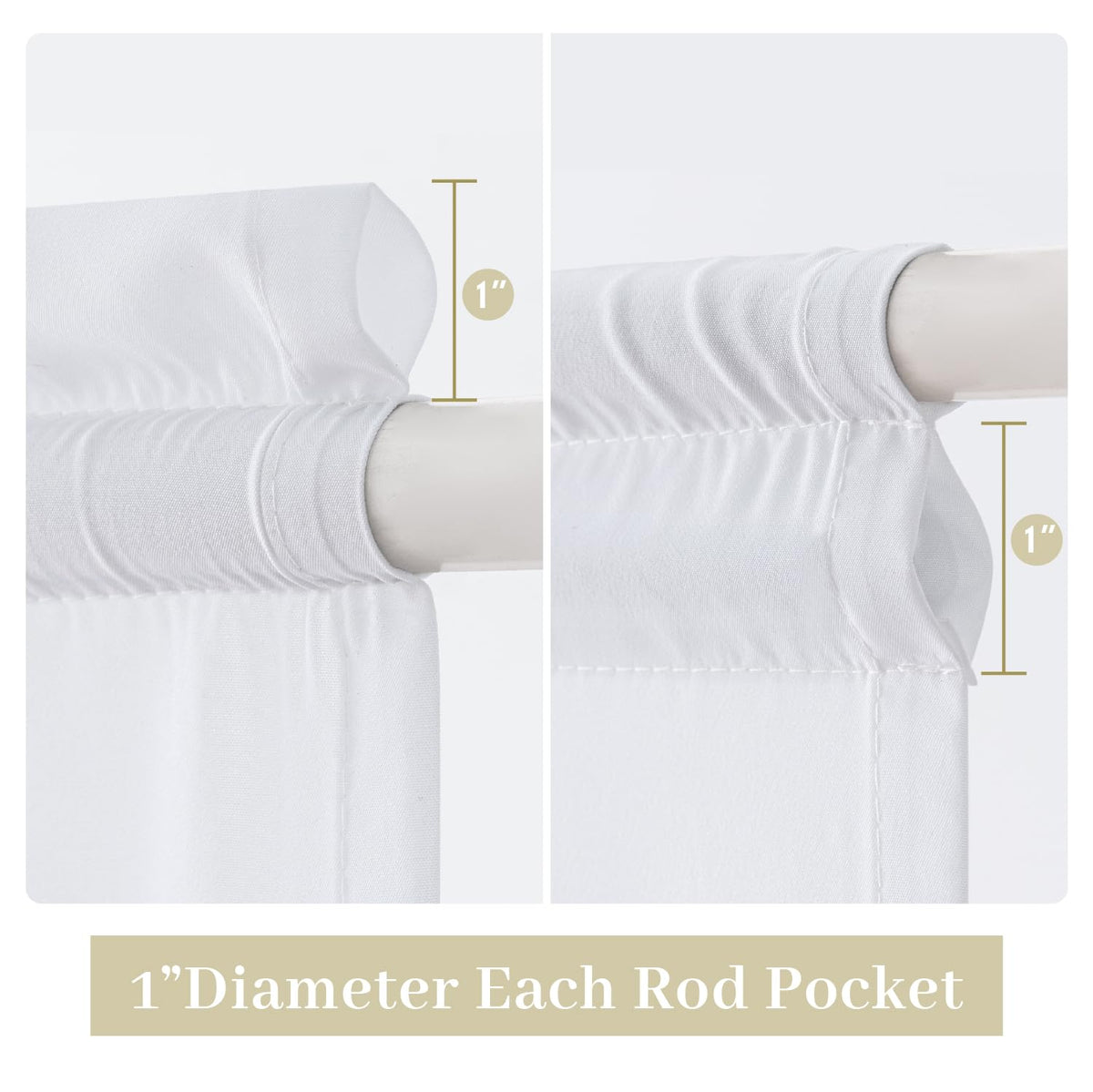 White Sidelight Curtains 2 Panels 26 x 72 inches F616