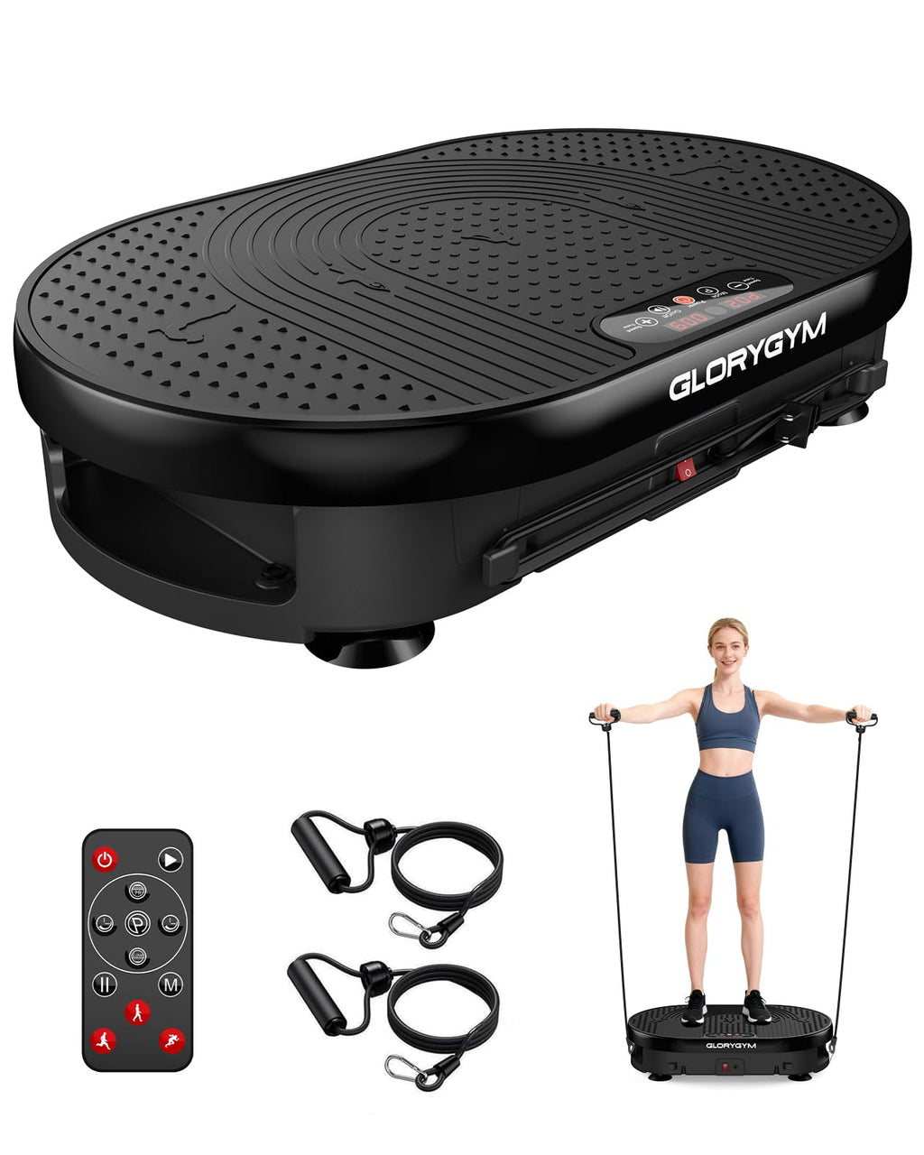 Vibration Plate Exercise Machine with Resistance Bands O534