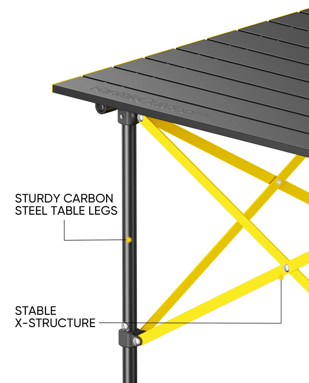 Portable Folding Aluminum Camping Table with Carry Bag K235