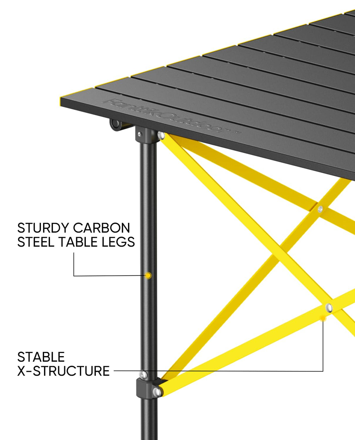 Portable Folding Aluminum Camping Table with Carry Bag K235