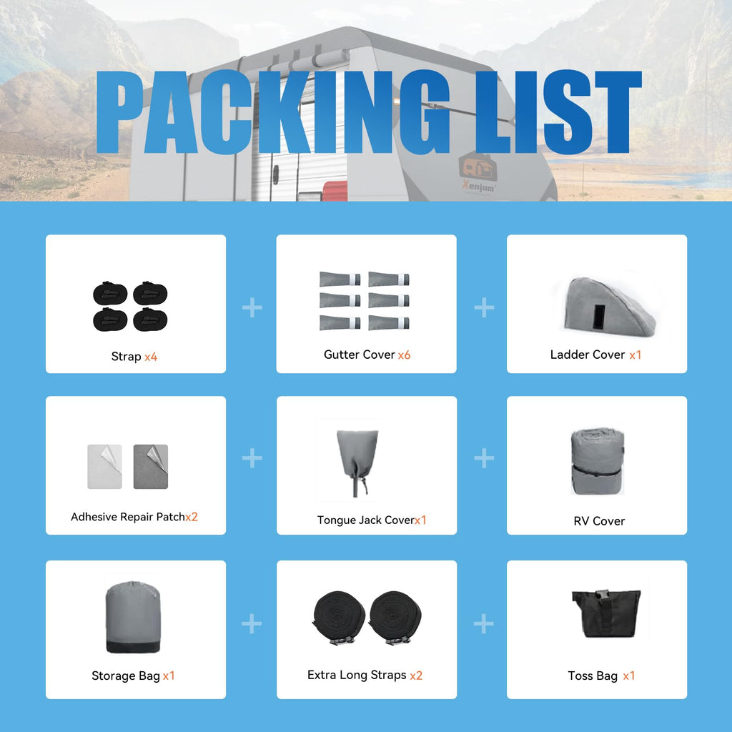 14-16 ft 8 Layers Heavy Duty RV Cover U40221