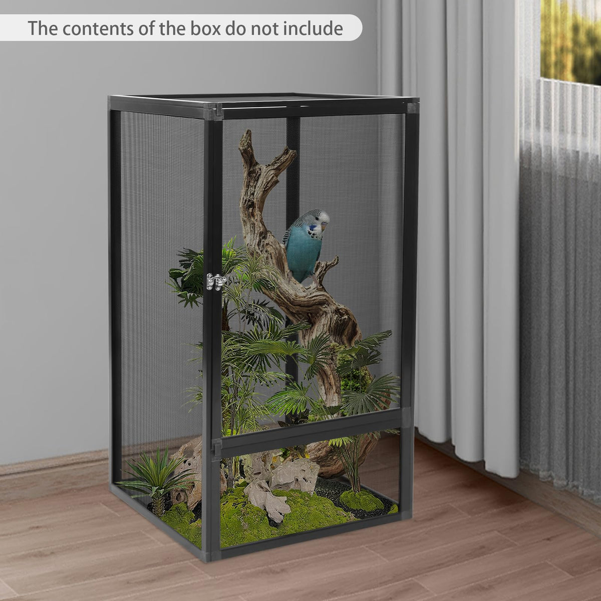 17.7x17.7x31.5 inch Aluminum Alloy Mesh Reptile Terrarium I520105