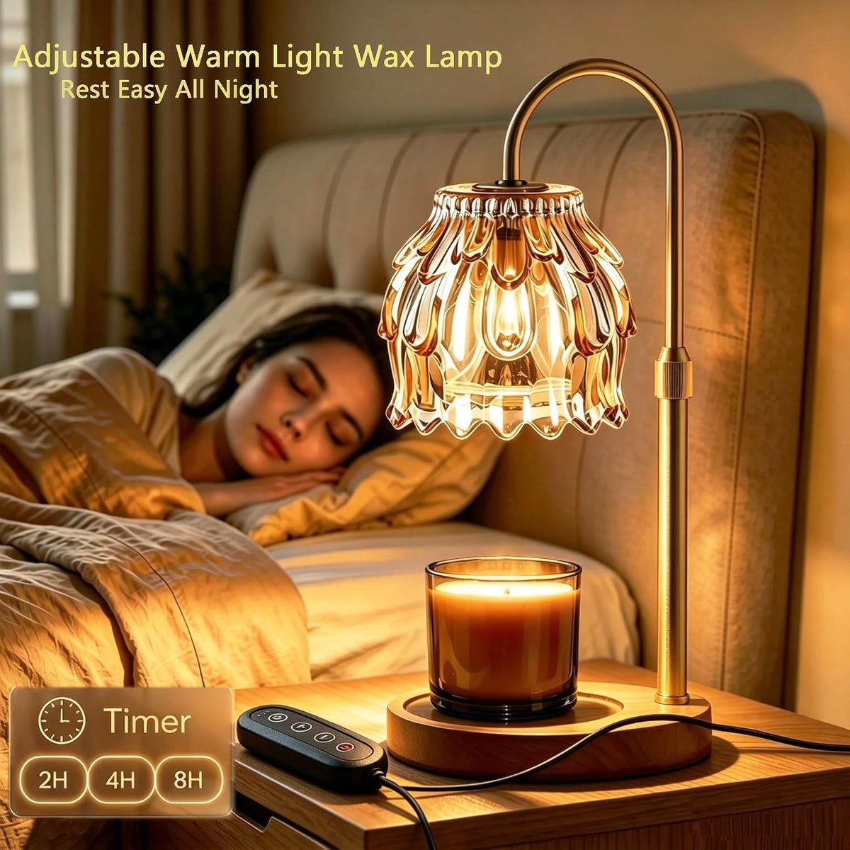 Dimmable Candle Warmer Lamp with Timer A268085
