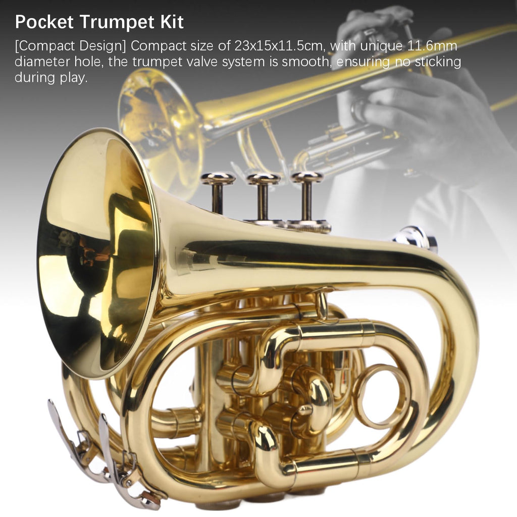 Bb Pocket Trumpet, Ni Plated Brass with 7C Mouthpiece R808239
