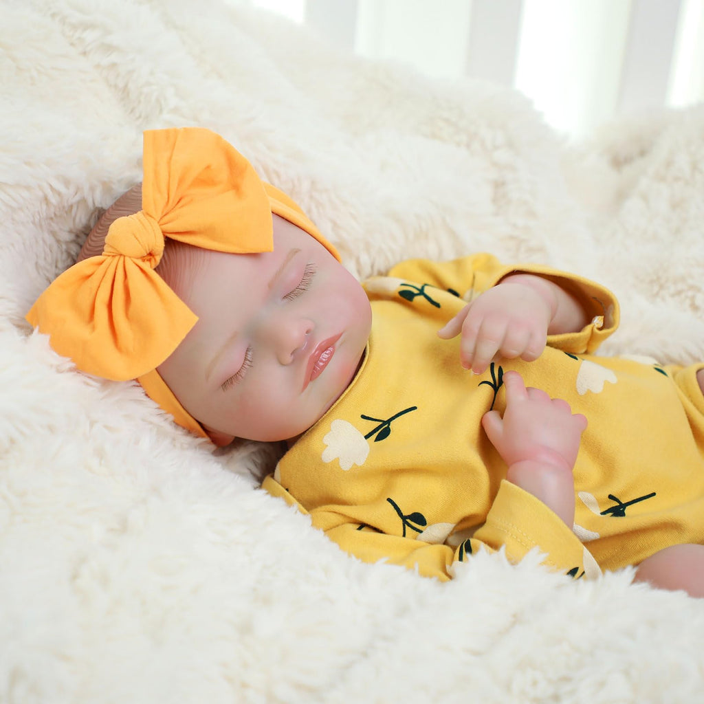 20 Inch Realistic Sleeping Newborn Baby Doll Full Vinyl Body C500