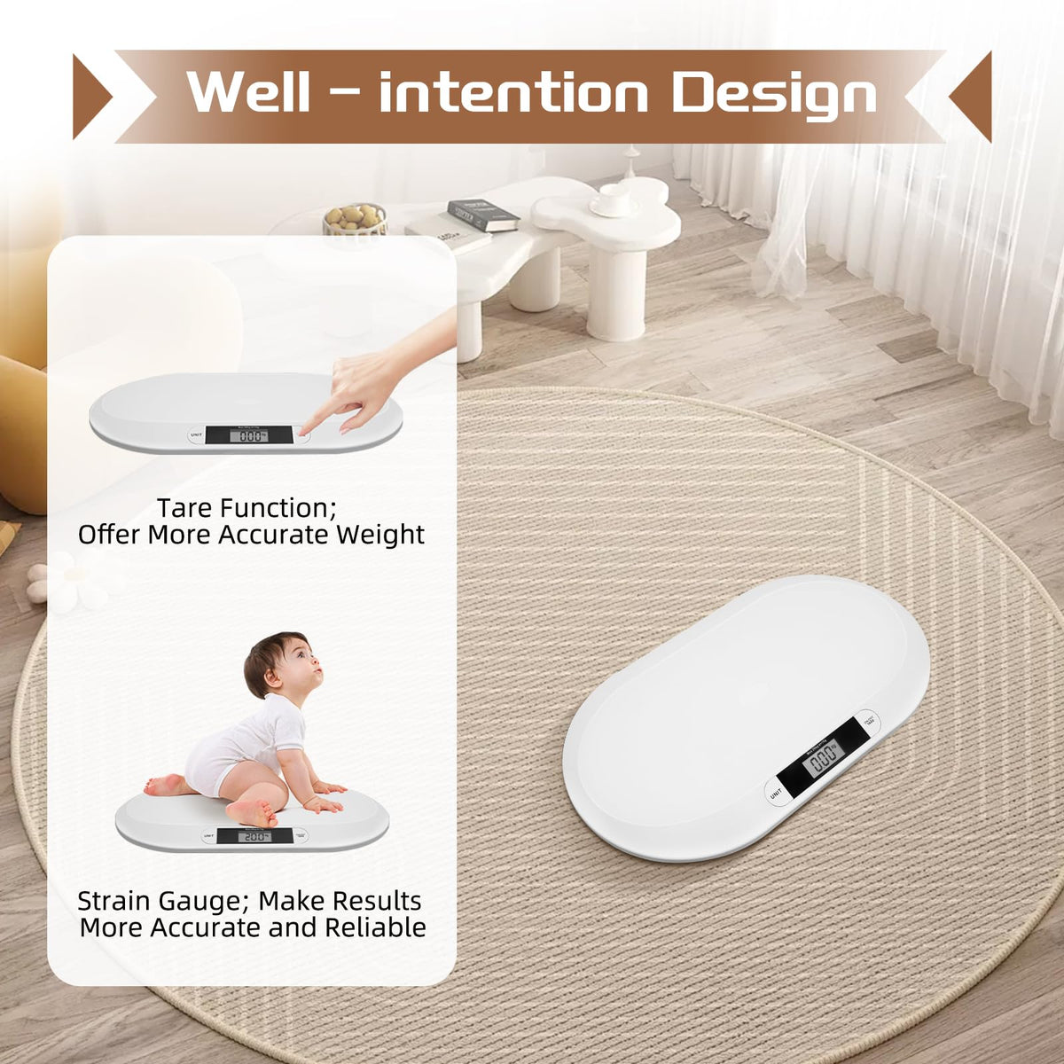Digital Infant Scale 20kg/44lb LCD Display D186