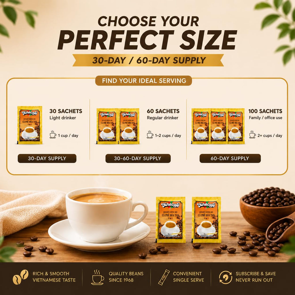 Instant Coffee Packets 3 in 1 Medium Roast Pack of 2 D15841