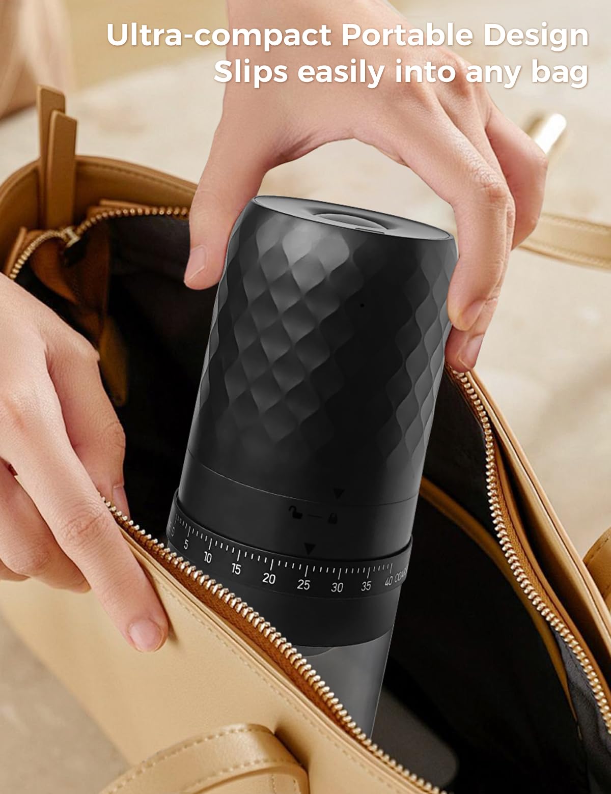 Portable Electric Coffee Grinder with 40 Adjustable Settings B293809