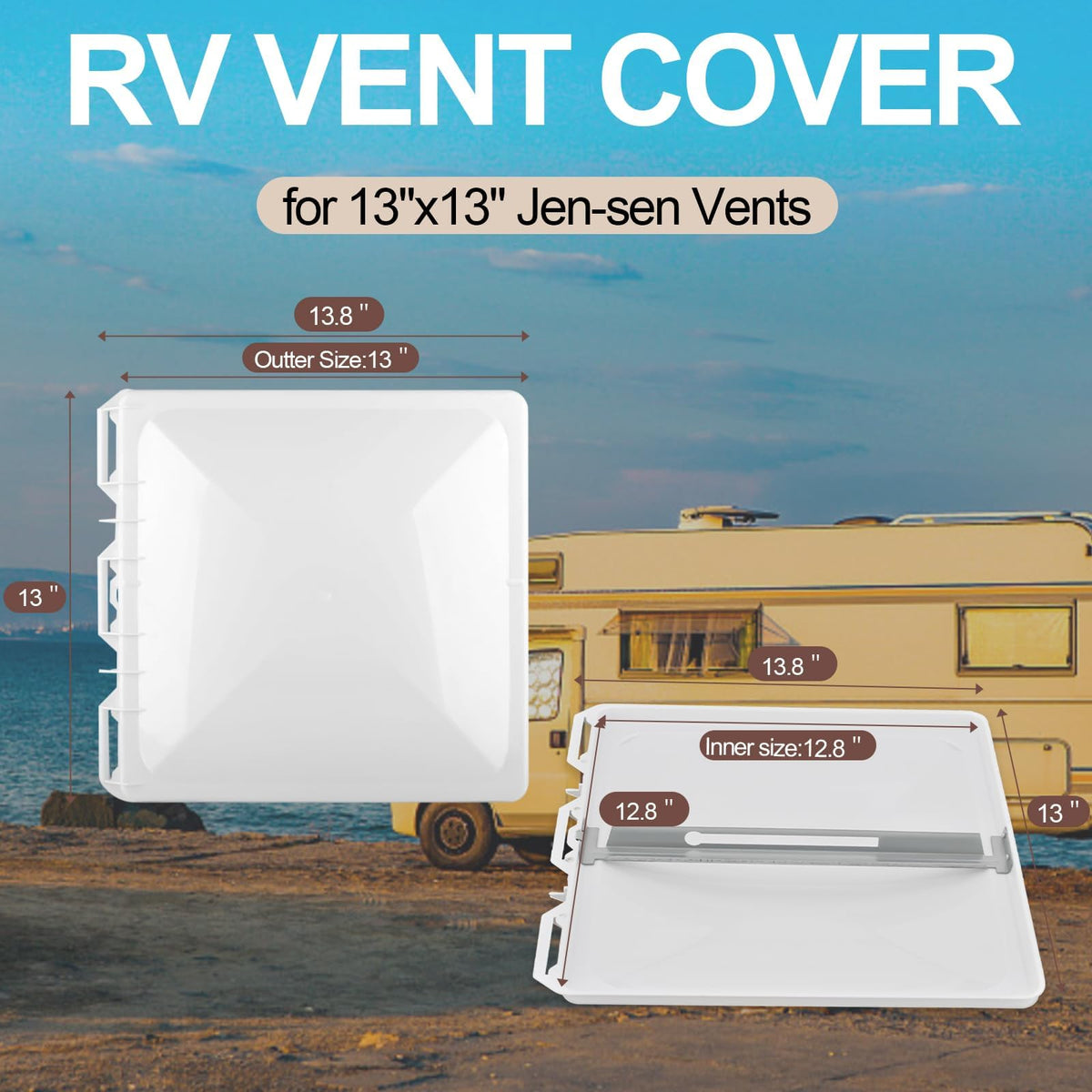 13" x 13" RV Vent Cover/Lid Metal Base K9209