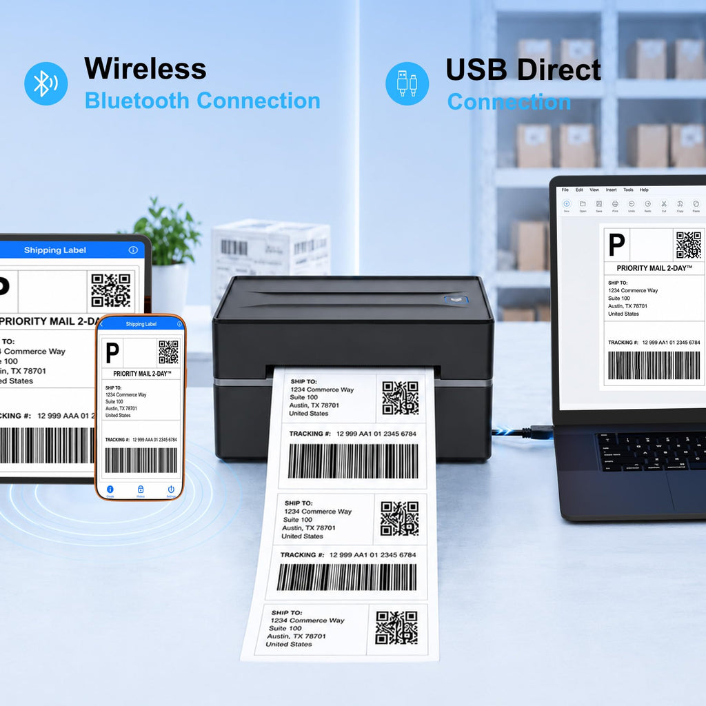 Thermal Shipping Label Printer 4x6 Bluetooth G600275