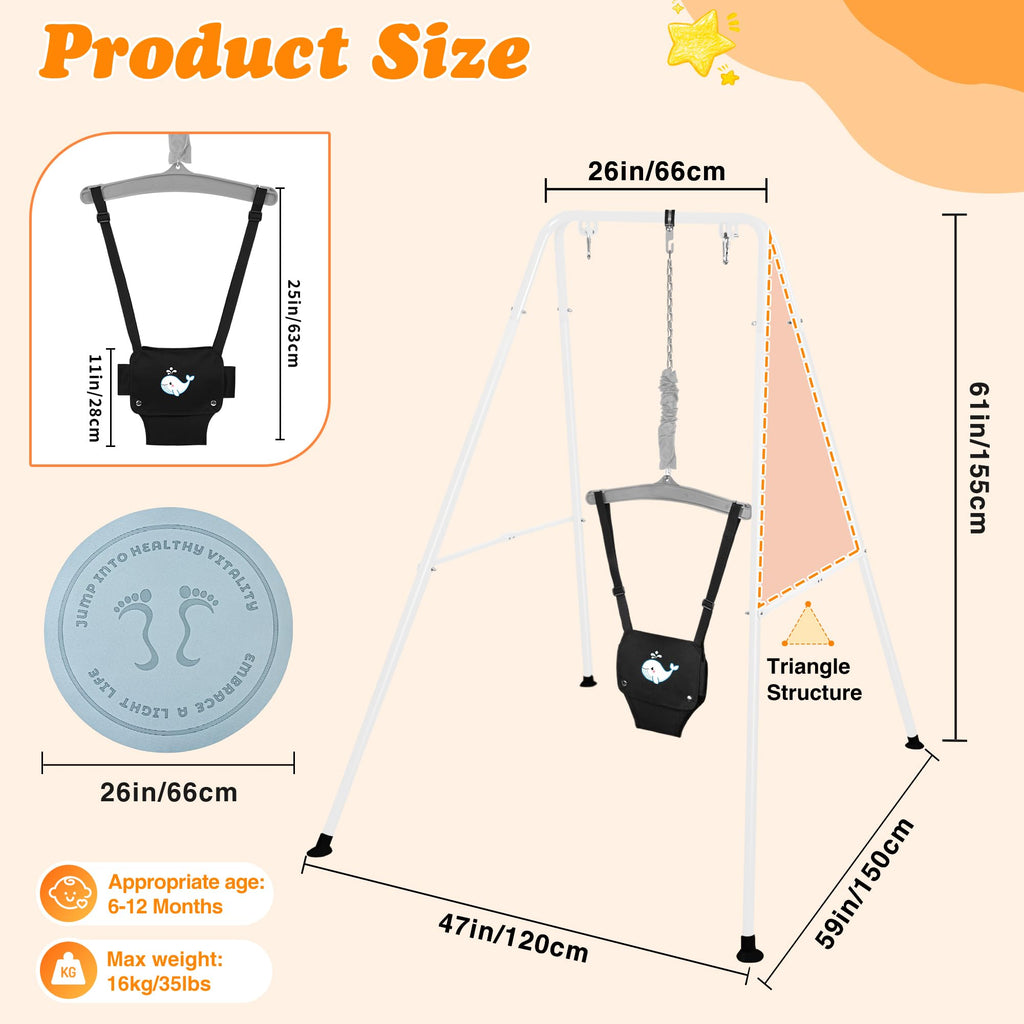 Foldable Baby Jumpers and Bouncers with Yoga Mat U91701