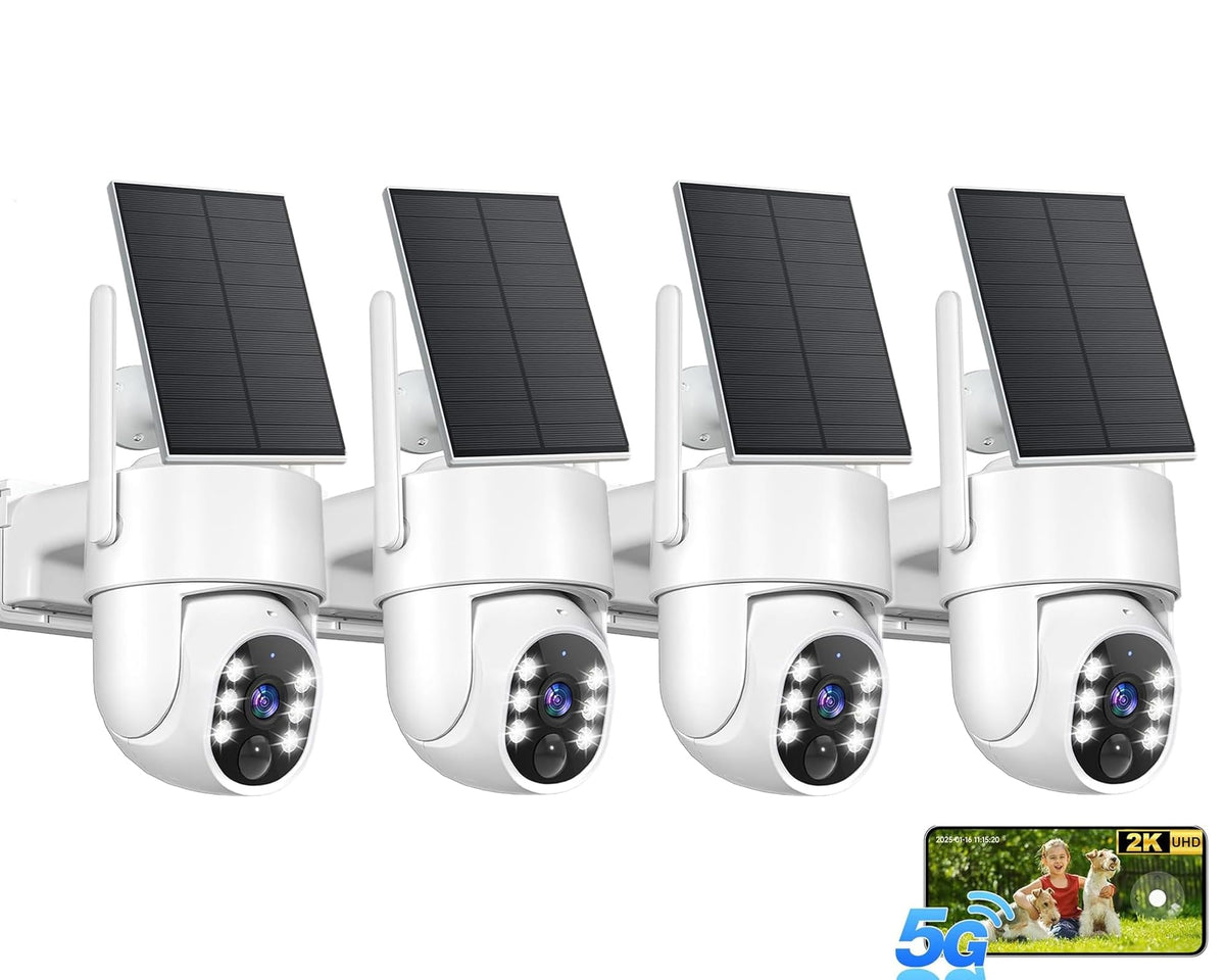 2K Solar Wireless Security Camera System 4 Packs V414670