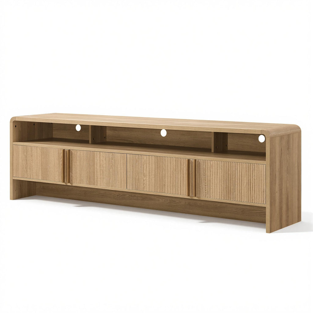 70" Fluted TV Stand with 2 Storage Cabinets Q499924