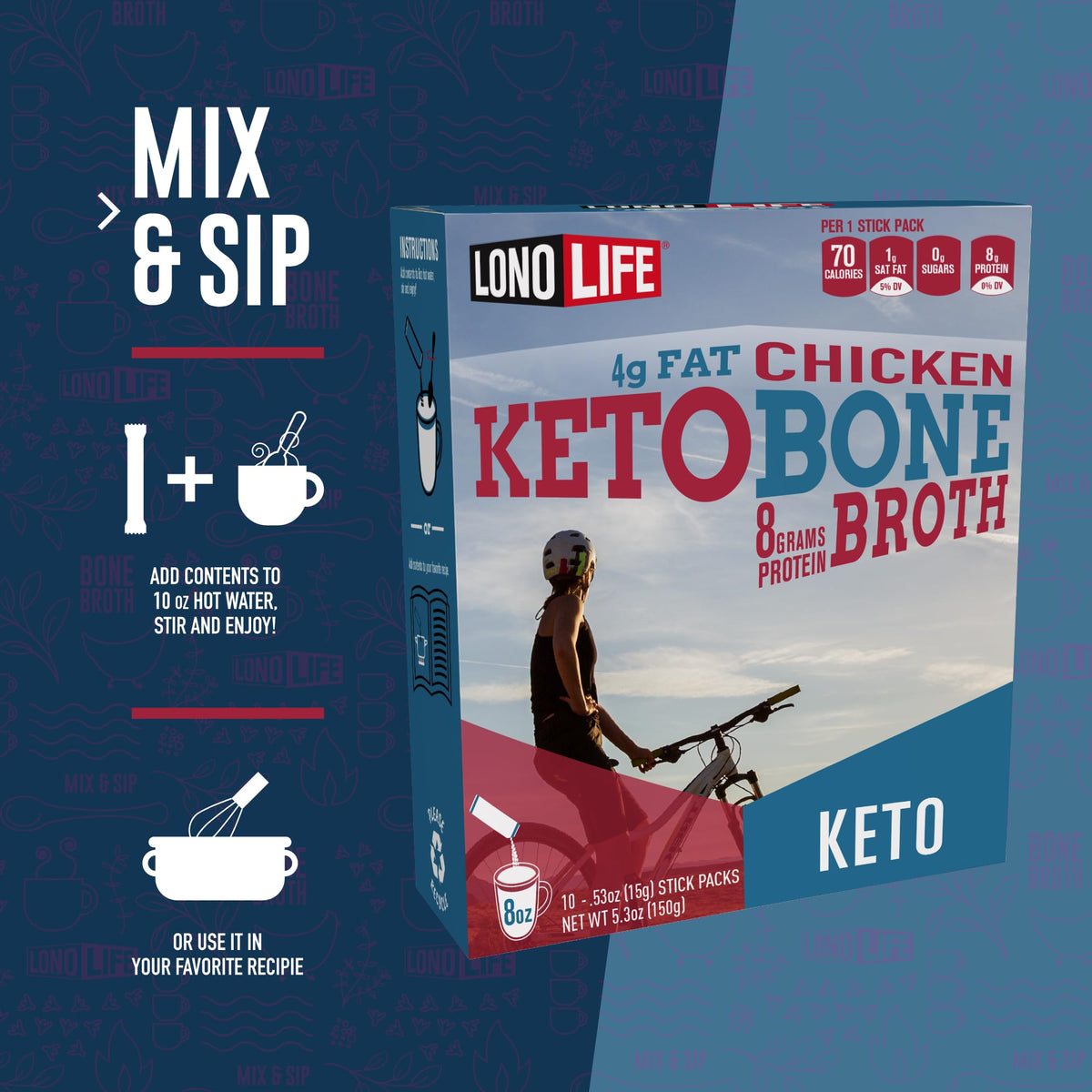 Chicken Bone Broth Powder Mix 8oz S860623