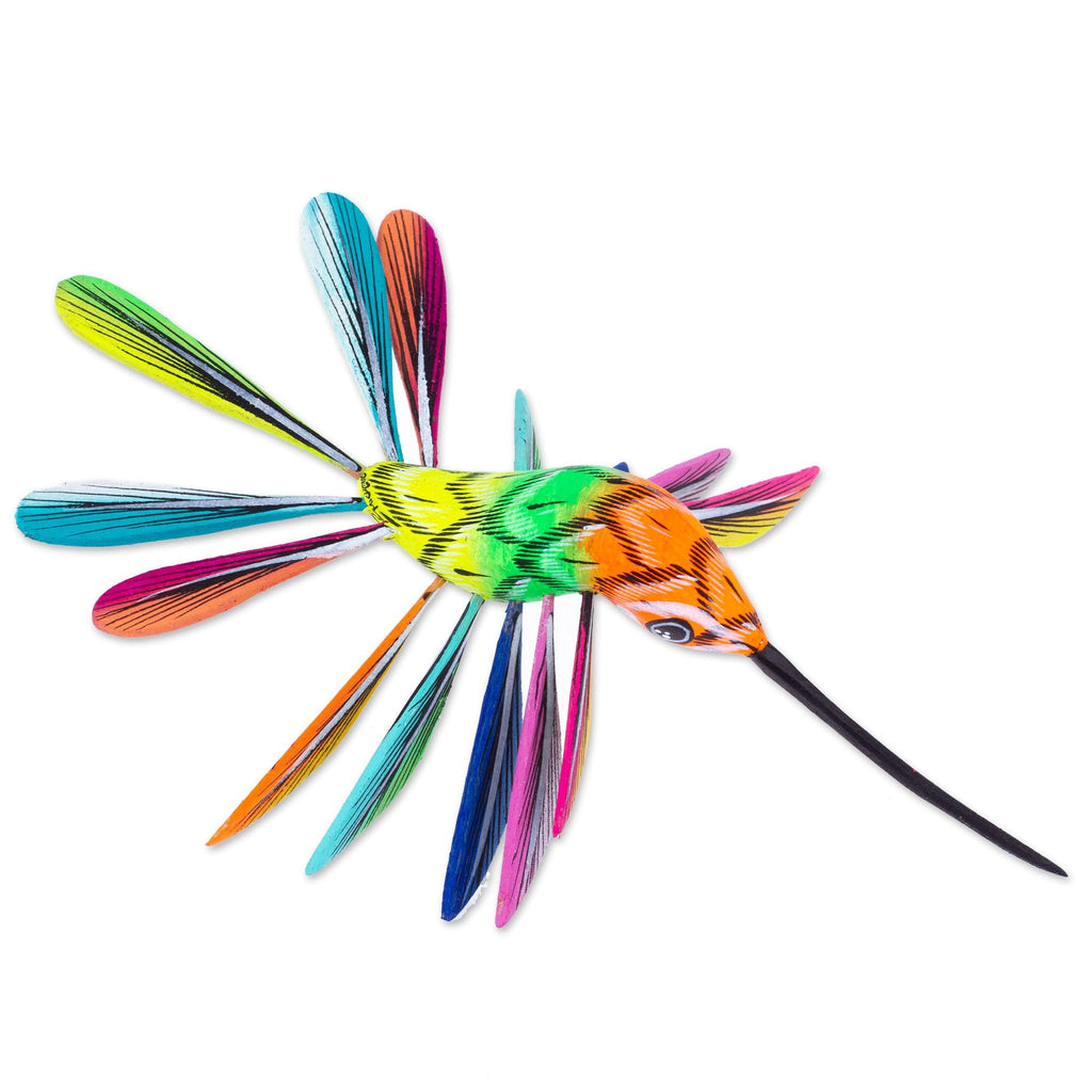 Hand Painted Wood Alebrije Bird Ornament P649269
