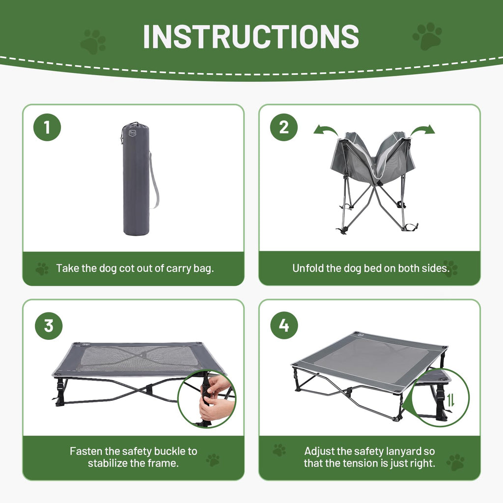 Elevated Cooling Dog Bed with Breathable Mesh N748161