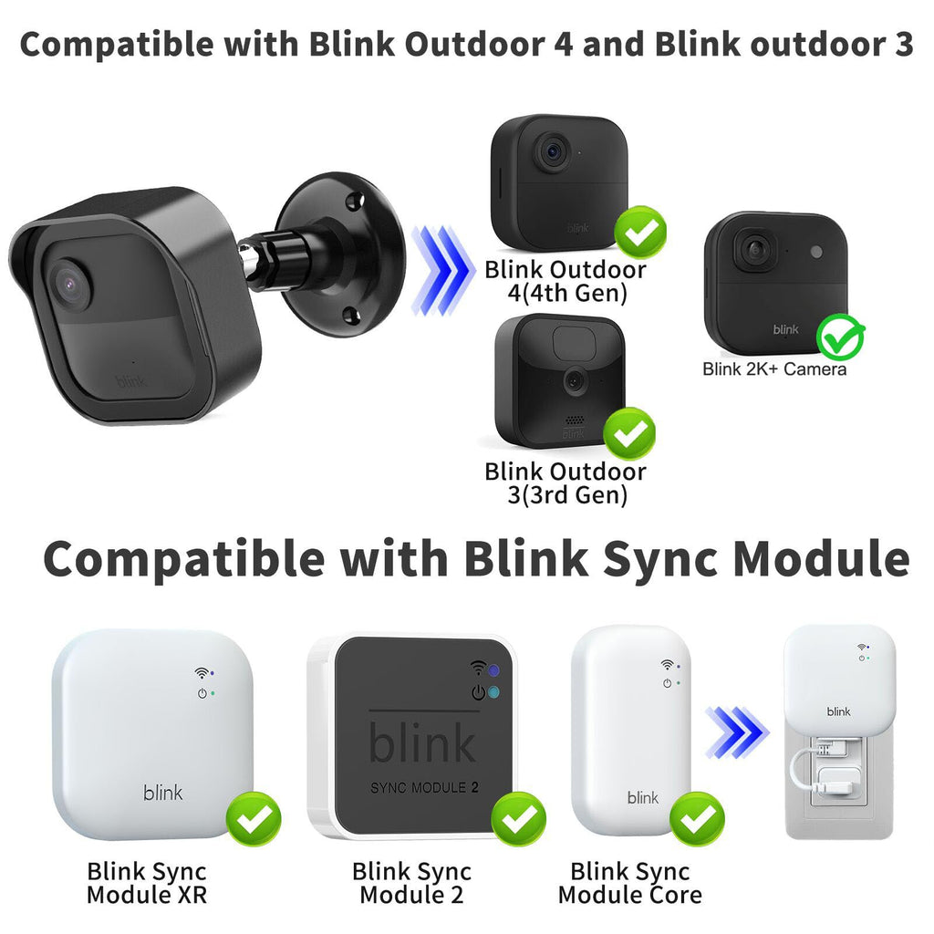 Black 2 Pack Weatherproof Adjustable Camera Mount G634